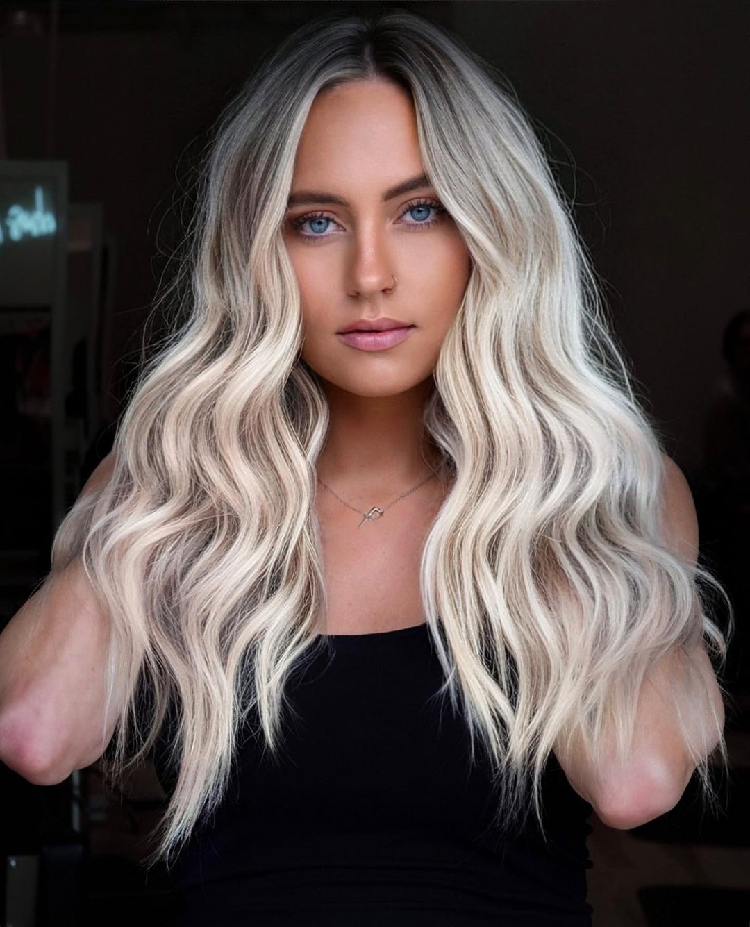 Bronde Mane with White and Platinum Highlights
