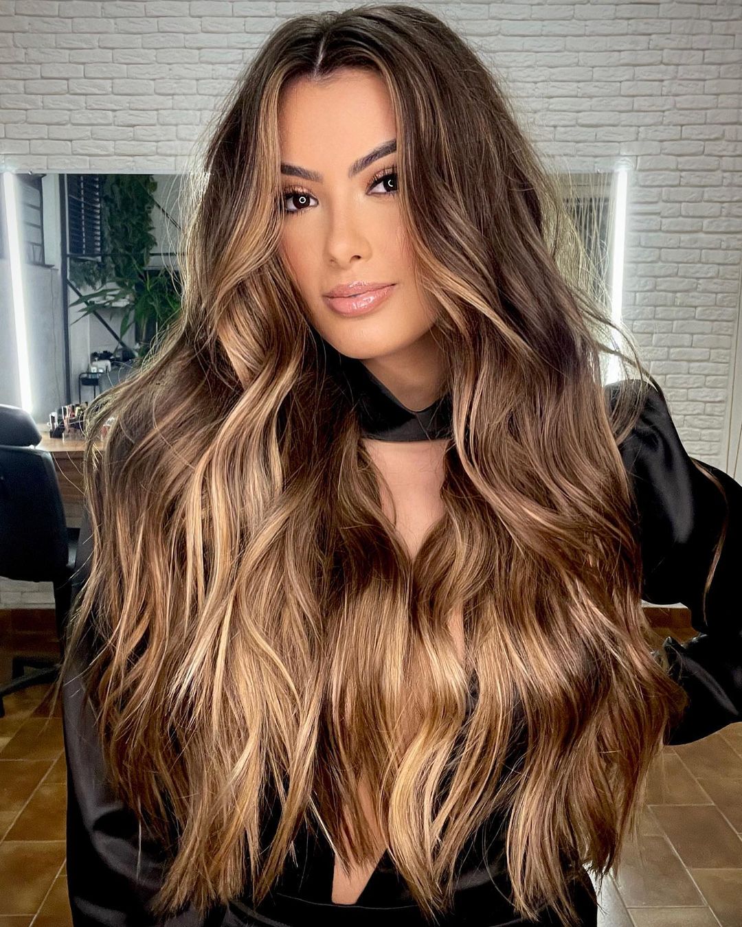 Luminous Golden Brown Balayage