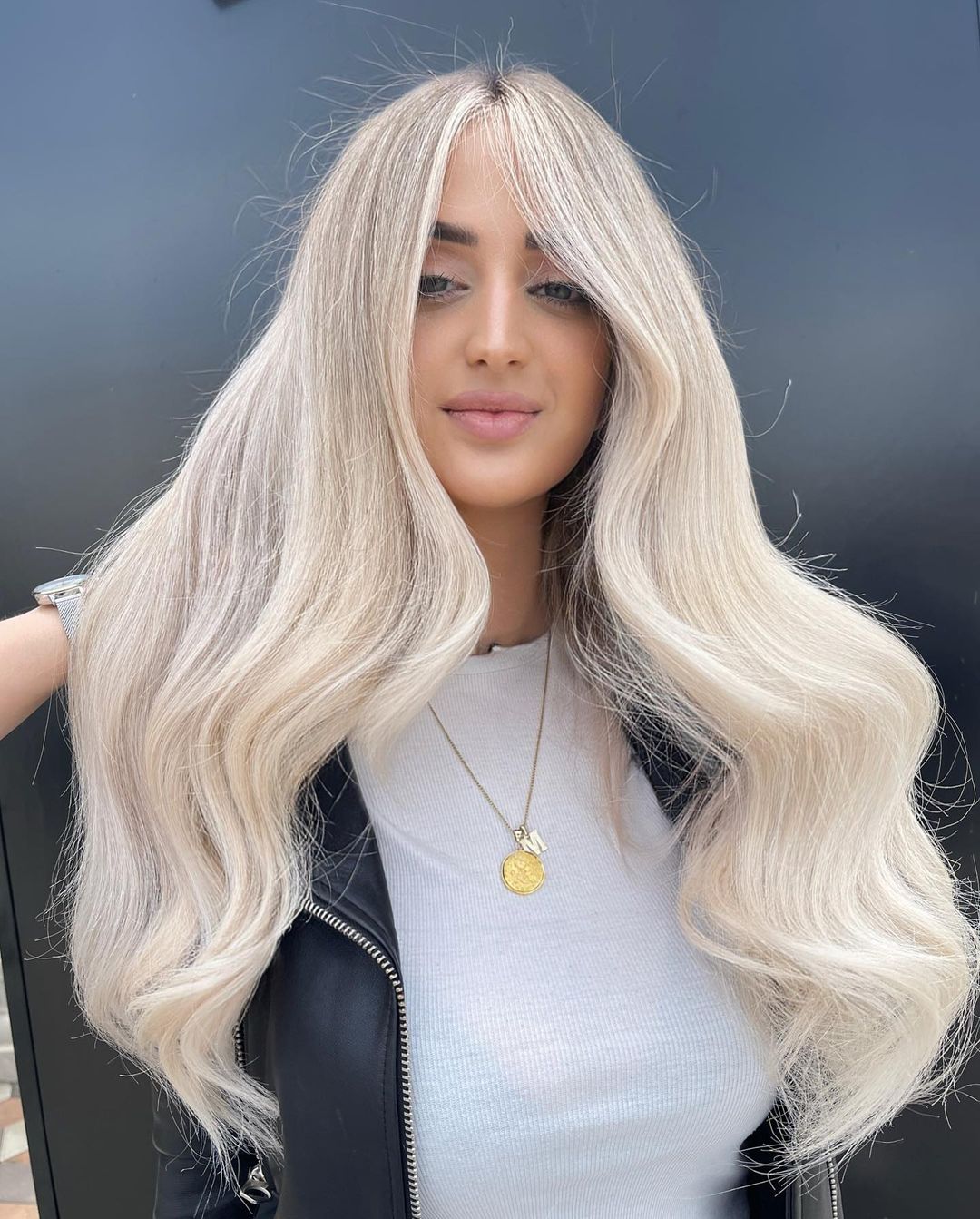 Ashy White Blonde Hair Color