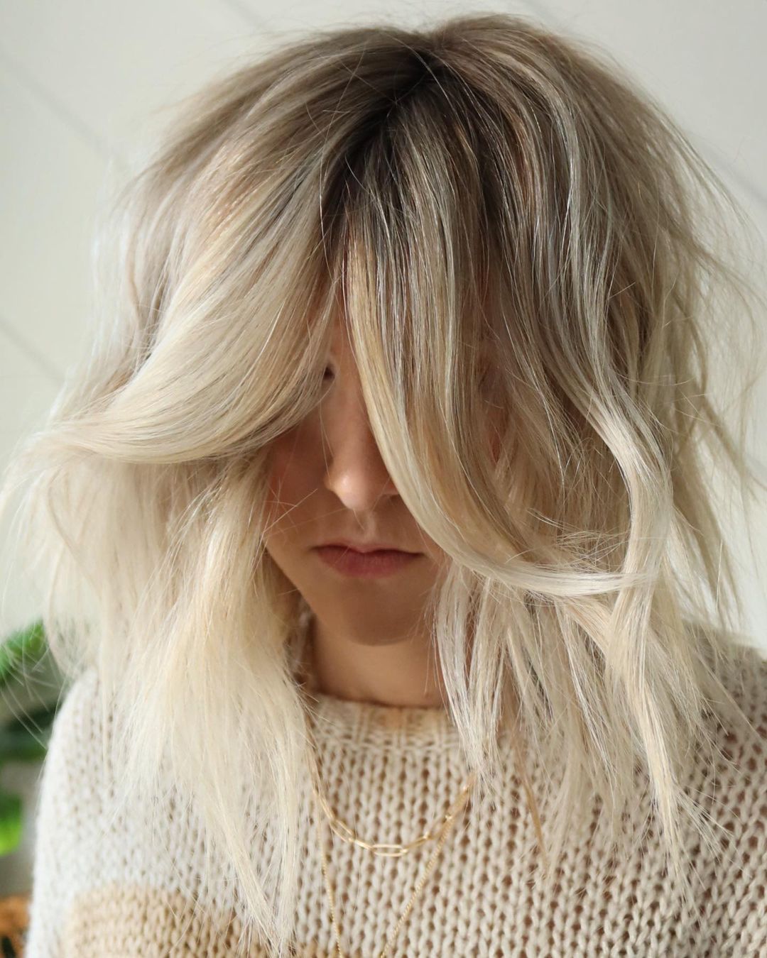 Bronde Lob with White Ends
