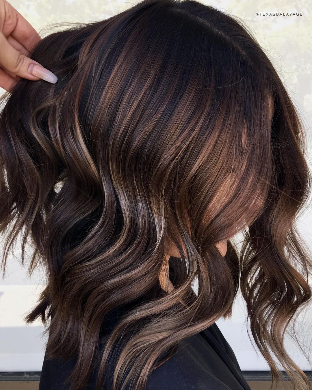 Dark Brown Hair with Delicate Blonde Highlights