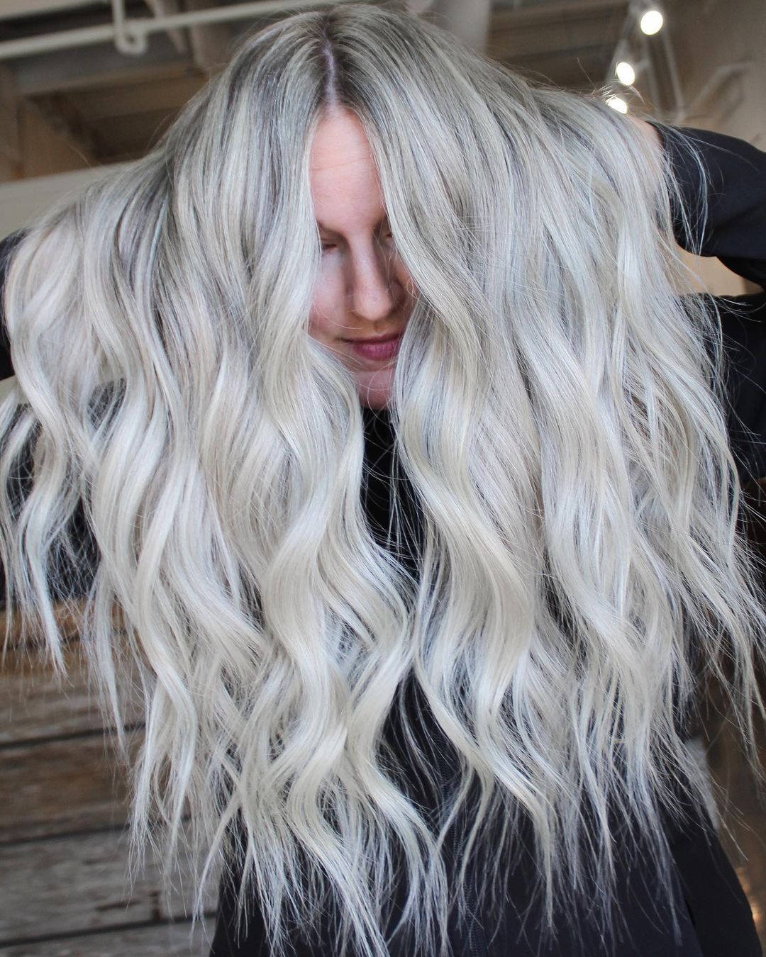 Long Dirty White Blonde Hair